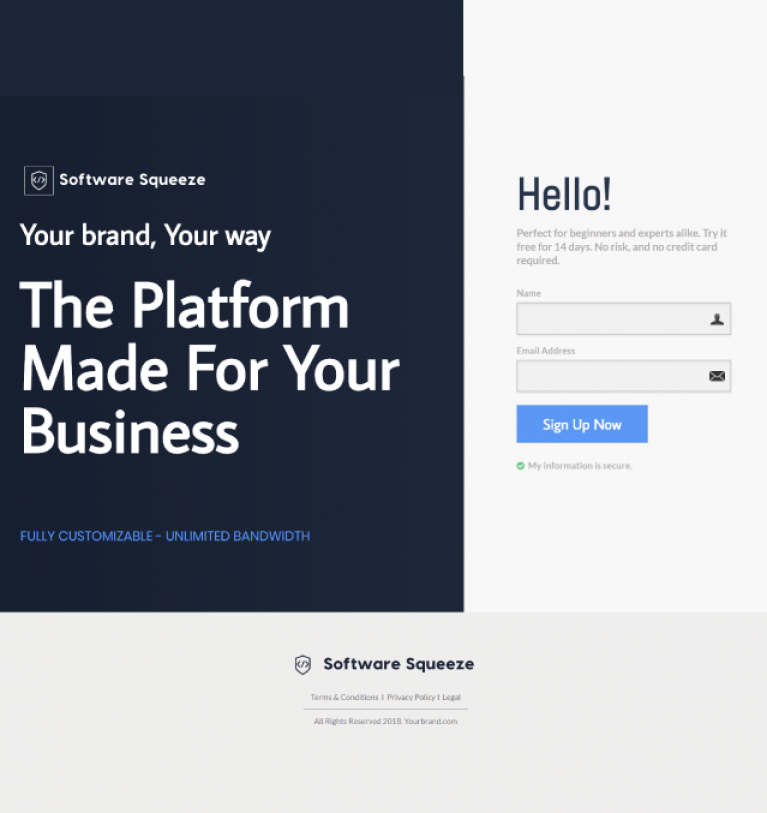 Squeeze Page Funnel Template 4